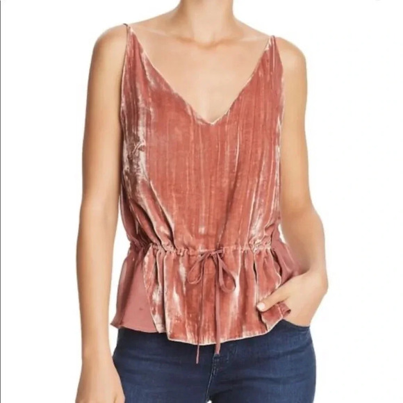 J Brand Pink Velvet Camisole - Picture 1 of 4